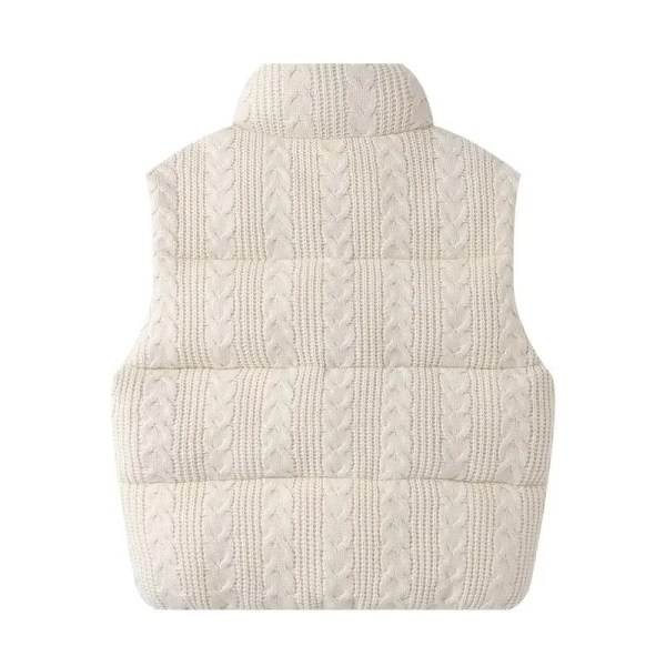 women's beige sleeveless vest jacket knitted solid outwear waistcoat streetwear fashion 2026 inszart coat Women's Beige Sleeveless Vest Jacket Knitted Solid Outwear Waistcoat Streetwear Fashion 2026 Inszart Coat 5