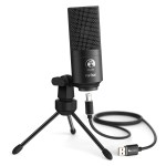 FIFINE USB Condenser Microphone for MAC OS/Windows,Metal Cardioid Laptop Mic for Recording,Voice Overs,Streaming,Meeting-K669B