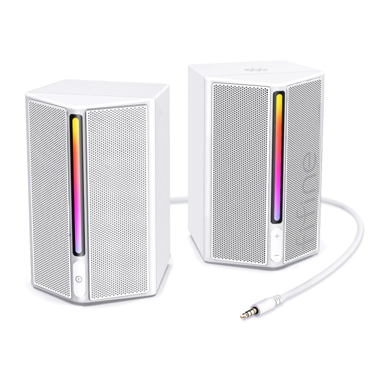 fifine rgb computer speakers with stereo sound for multiple devices,usb powered pc gaming speakers for ps5/tv/phone/tablet a20 FIFINE RGB Computer Speakers with Stereo Sound for Multiple Devices,USB Powered PC Gaming Speakers for PS5/TV/Phone/Tablet - A20