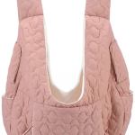 414kozs6yil. ac 1.jpg Pink quilted baby carrier with wide straps