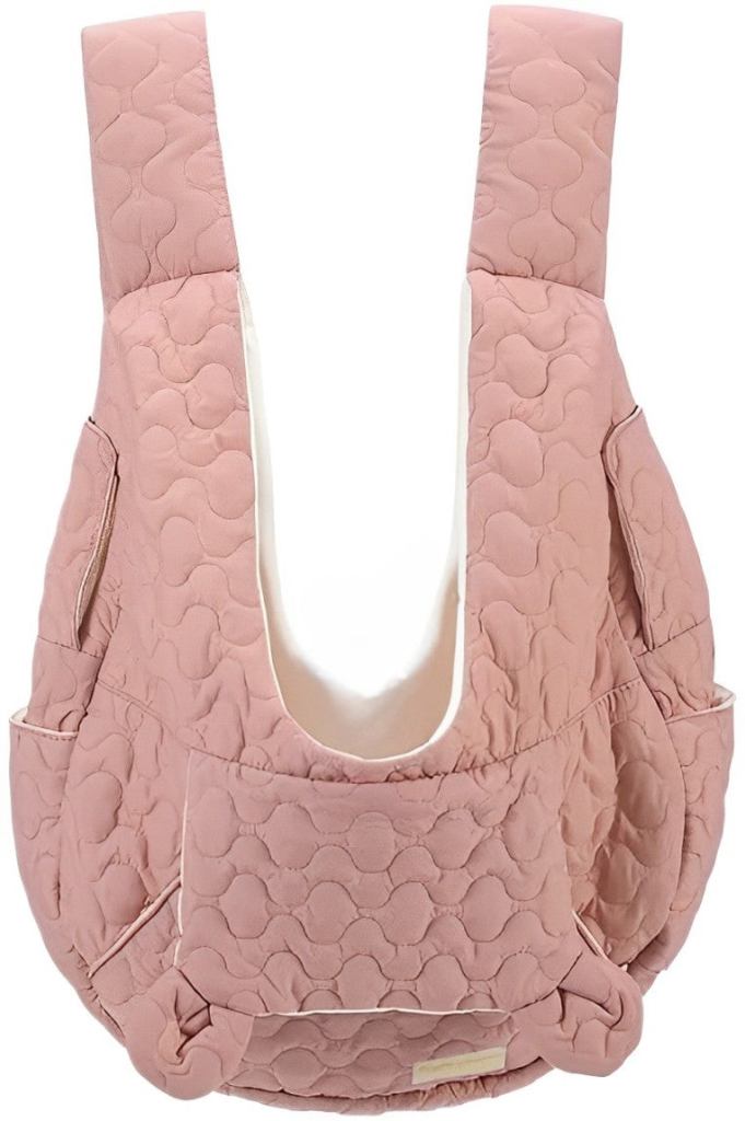 414kozs6yil. ac 1.jpg Pink quilted baby carrier with wide straps