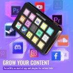 FIFINE D6 Mini Keyboard with 15 Customizable Macro Buttons, Trigger Actions via App， Custom Macros for OBS/Twitch/YouTube/VK 3