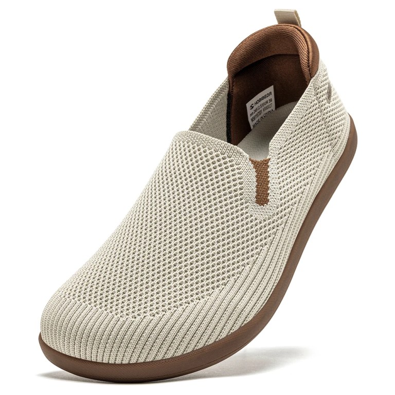 HOBIBEAR Women Slip on Shoes Wide Toe Box Barefoot Walking Sneakers Mesh Breathable Classic Minimalist Shoes for Female