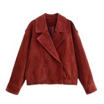 Leather Jackets Women's Coat Solid Long Sleeve Tops Streetwear Fashion 2025 With Button Outwear Casual Loose Woman Jackets Coat