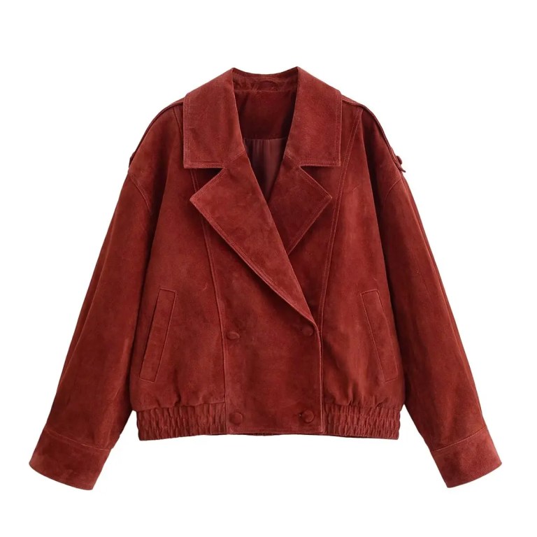 Leather Jackets Women's Coat Solid Long Sleeve Tops Streetwear Fashion 2025 With Button Outwear Casual Loose Woman Jackets Coat