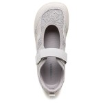 HOBIBEAR Women Barefoot Ballet Flats Hook-Loop Wide Toe Box Shoes Mesh Floral Weave Mary Jane Shoes 5