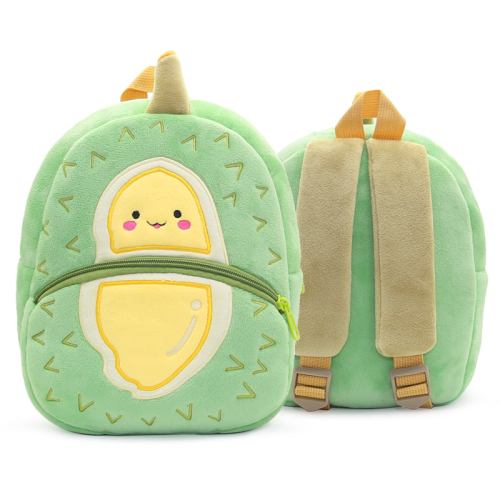 Cute plush durian backpack for kids