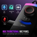 FIFINE AM8PROT Gaming Microphone Kit with Boom Arm, Dynamic XLR/USB Streaming Mic with RGB Light & Tap-to-Mute & Mix Control 4