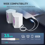 fifine rgb computer speakers with stereo sound for multiple devices,usb powered pc gaming speakers for ps5/tv/phone/tablet a20 FIFINE RGB Computer Speakers with Stereo Sound for Multiple Devices,USB Powered PC Gaming Speakers for PS5/TV/Phone/Tablet - A20 4