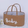 Large Capacity Baby Nappy Organiser Cotton Rope Portable Diaper Storage Bag Foldable Versatile Cosmetics Storage for Newborn 4