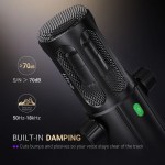 FIFINE USB/XLR Vocal Dynamic Podcast Microphone for Streaming, Recording, Broadcast,Studio Mic for PC with Mute Button-TANK6 6