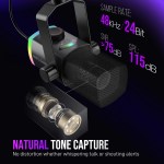 FIFINE AM8PROT Gaming Microphone Kit with Boom Arm, Dynamic XLR/USB Streaming Mic with RGB Light & Tap-to-Mute & Mix Control 2