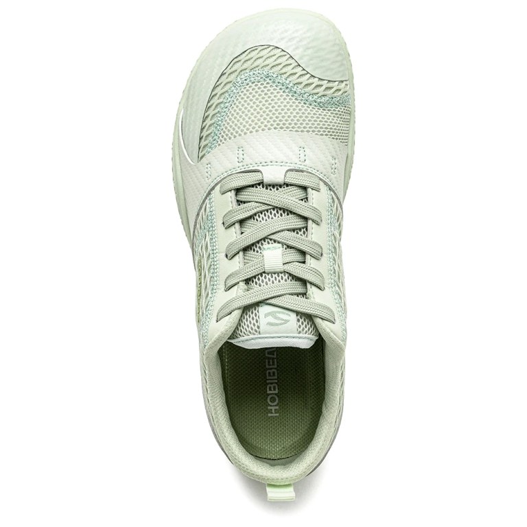 HOBIBEAR Unisex Wide Width Barefoot Mesh Shoes Zero Drop Lace-Up Sneakers Hiking Trail Running Shoes for Women Men 5