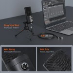 FIFINE USB Condenser Microphone for MAC OS/Windows,Metal Cardioid Laptop Mic for Recording,Voice Overs,Streaming,Meeting-K669B 6