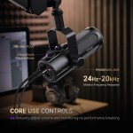 FIFINE USB/XLR Vocal Dynamic Podcast Microphone for Streaming, Recording, Broadcast,Studio Mic for PC with Mute Button-TANK6 2