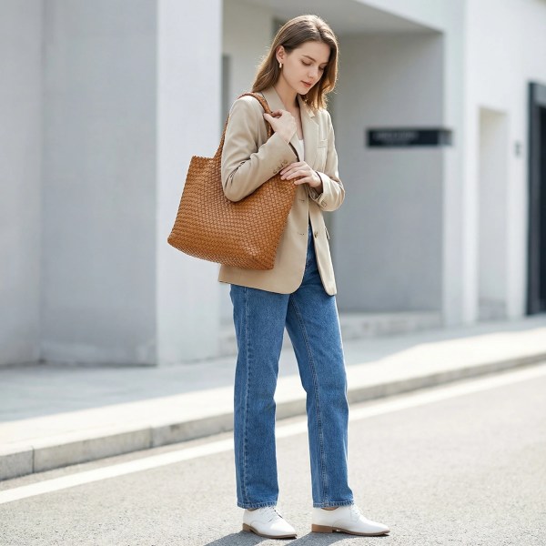 luxury handmade woven women tote bag large capacity party handbag for daily commuting travel and tourism Luxury Handmade Woven Women Tote Bag Large Capacity Party handBag for Daily commuting Travel and Tourism 3