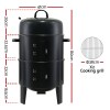 grillz bbq grill 3 in 1 charcoal smoker