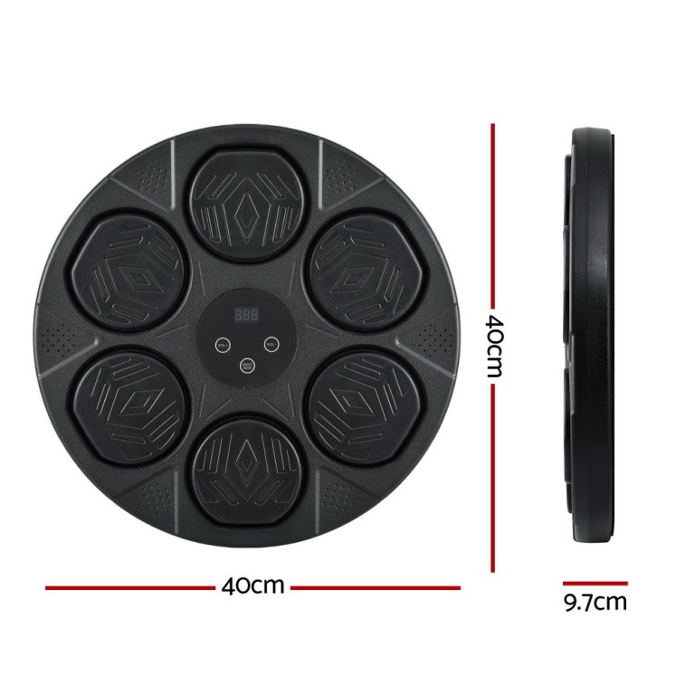 everfit music boxing machine bluetooth wall mounted punch target with led display & gloves