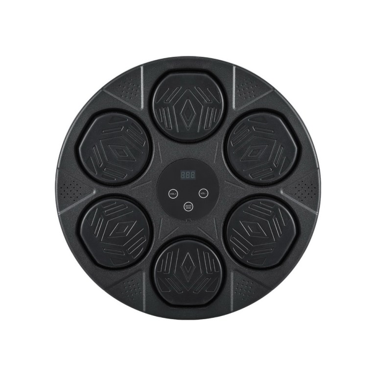 everfit music boxing machine bluetooth wall mounted punch target with led display & gloves