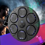everfit music boxing machine bluetooth wall mounted punch target with led display & gloves