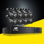 ul tech 1080p security camera system 8ch dvr with 8 cctv square cameras