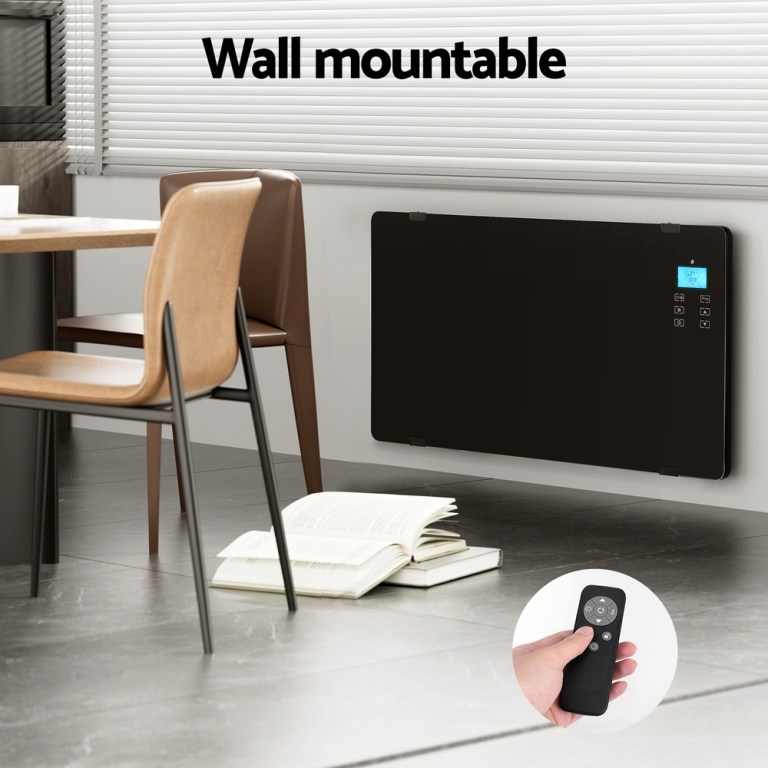 devanti electric convection heater black 2000w