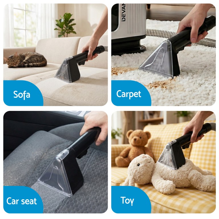 devanti carpet washer vacuum cleaner 600w 13kpa hose self cleaning function