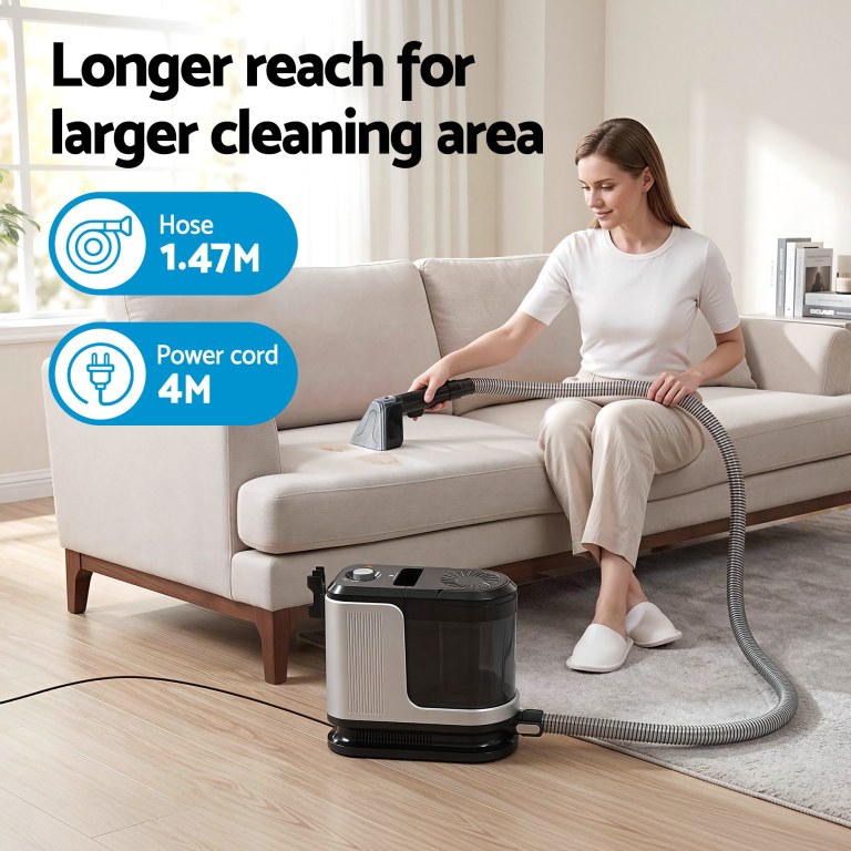 devanti carpet washer vacuum cleaner 600w 13kpa hose self cleaning function