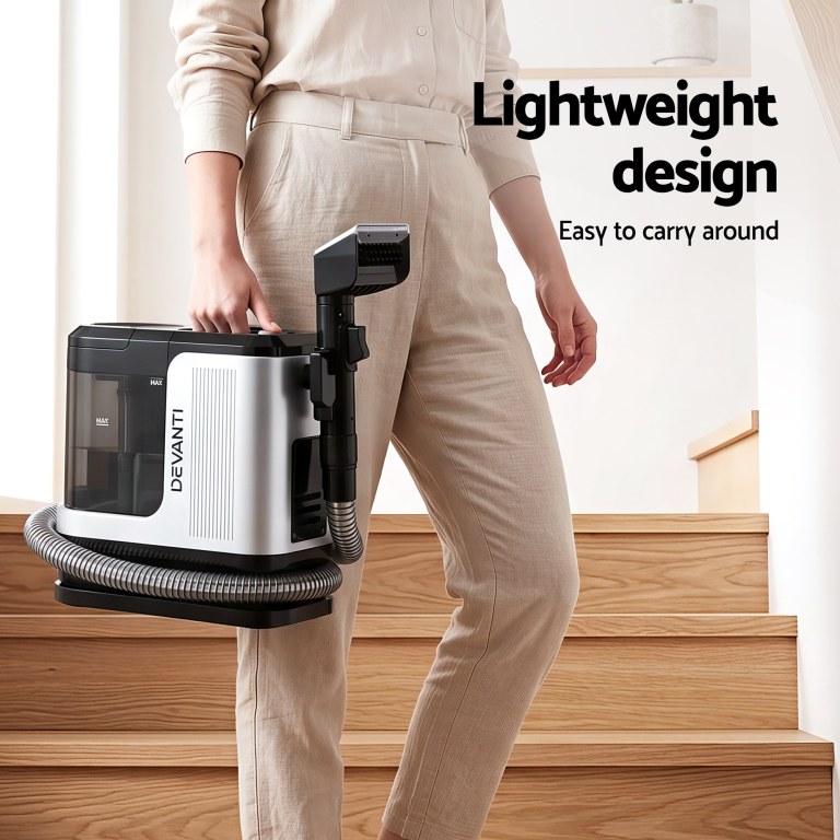 devanti carpet washer vacuum cleaner 600w 13kpa hose self cleaning function