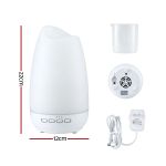 devanti ultrasonic essential oil aroma diffuser aromatherapy cool mist humidifier w/ led light 300ml
