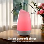 devanti ultrasonic essential oil aroma diffuser aromatherapy cool mist humidifier w/ led light 300ml