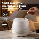 devanti ultrasonic essential oil aroma diffuser aromatherapy cool mist humidifier w/ led light 300ml