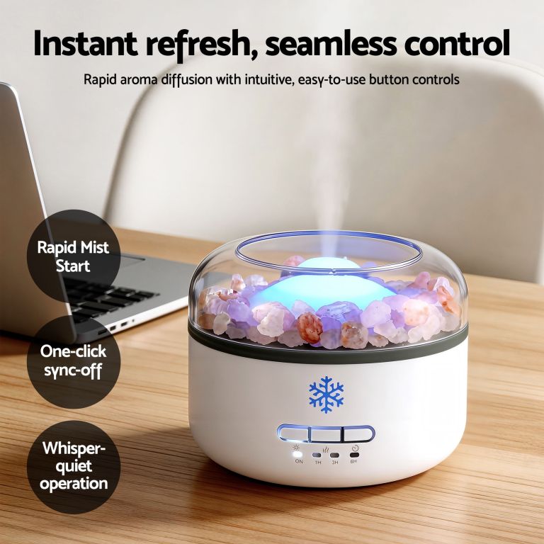 devanti 150ml salt lamp aroma diffuser ultrasonic humidifier purifier 7 led colors devanti 150ml salt lamp aroma diffuser ultrasonic humidifier purifier 7 led colors