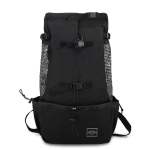 Black hiking backpack with mesh side pockets