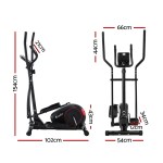 everfit exercise bike elliptical cross trainer home gym fitness machine lcd