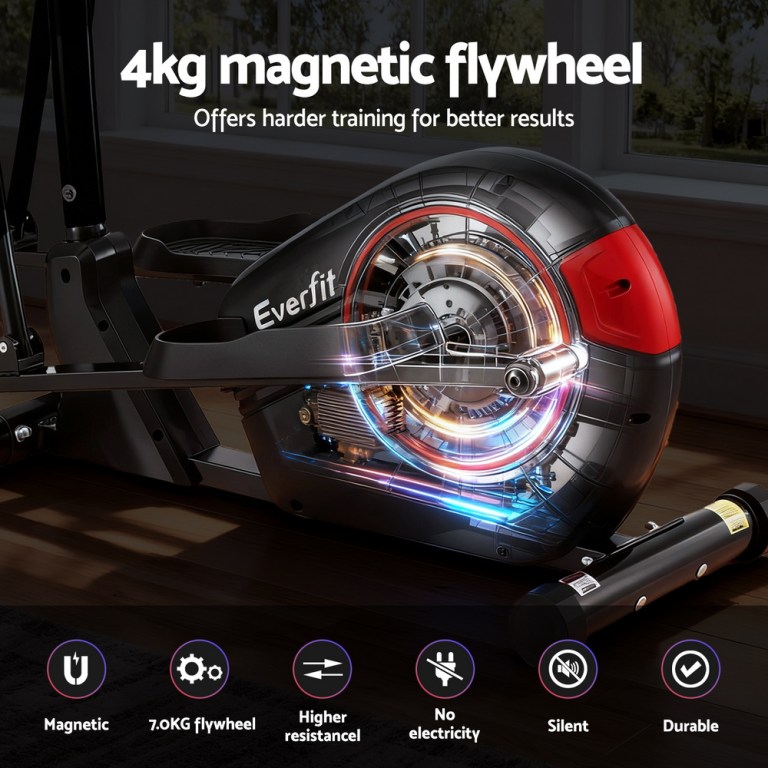 everfit exercise bike elliptical cross trainer home gym fitness machine lcd
