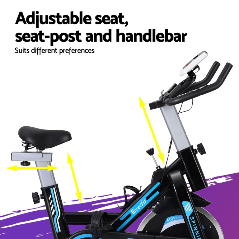 everfit spin bike exercise bike 13kg flywheel fitness 150kg capacity