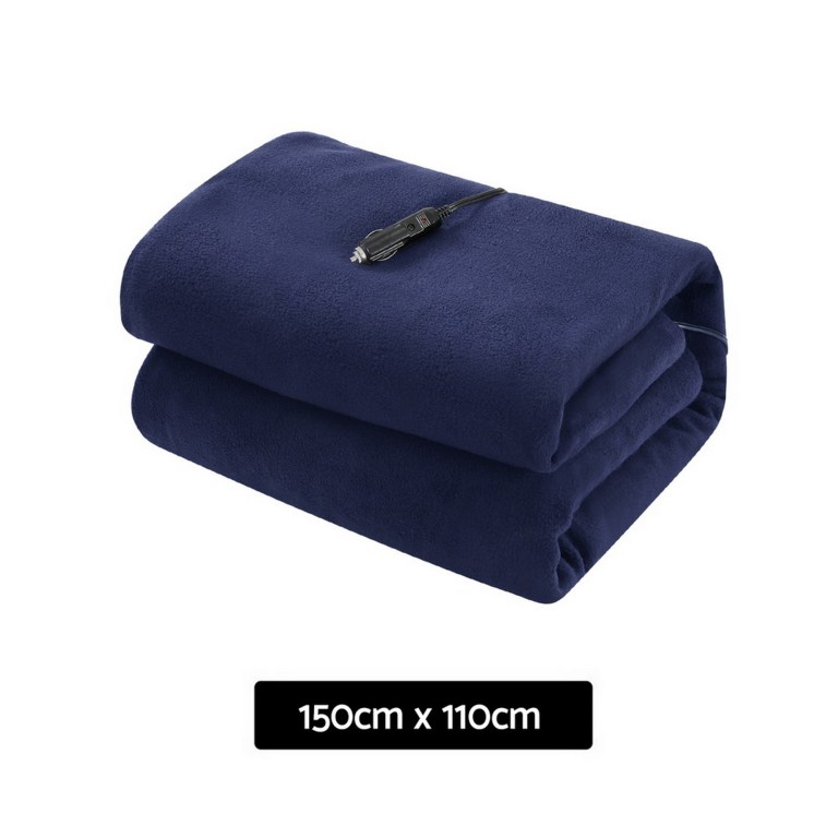 giselle electric heated blanket car truck throw rug travel camping 12v dc aut