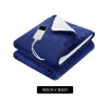 giselle electric throw rug heated blanket washable snuggle flannel winter navy