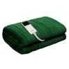 giselle electric throw rug heated blanket washable snuggle flannel winter green