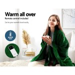 giselle electric throw rug heated blanket washable snuggle flannel winter green giselle electric throw rug heated blanket washable snuggle flannel winter green