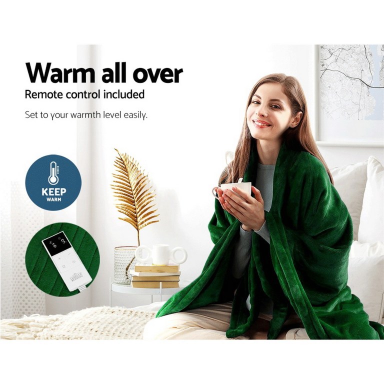giselle electric throw rug heated blanket washable snuggle flannel winter green giselle electric throw rug heated blanket washable snuggle flannel winter green
