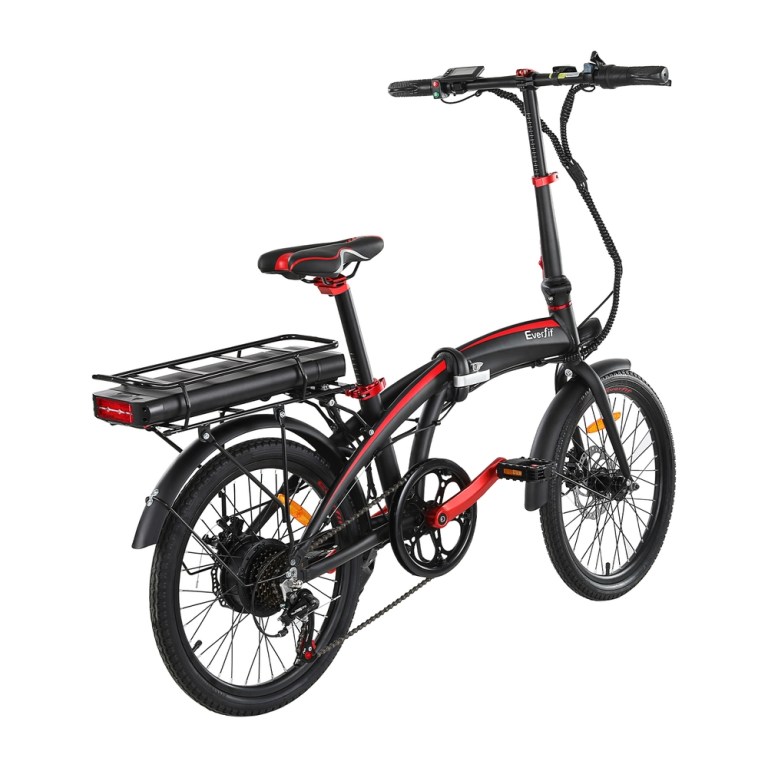 everfit folding electric bike urban city bicycle ebike rechargeable battery 250w