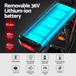 everfit folding electric bike urban city bicycle ebike rechargeable battery 250w