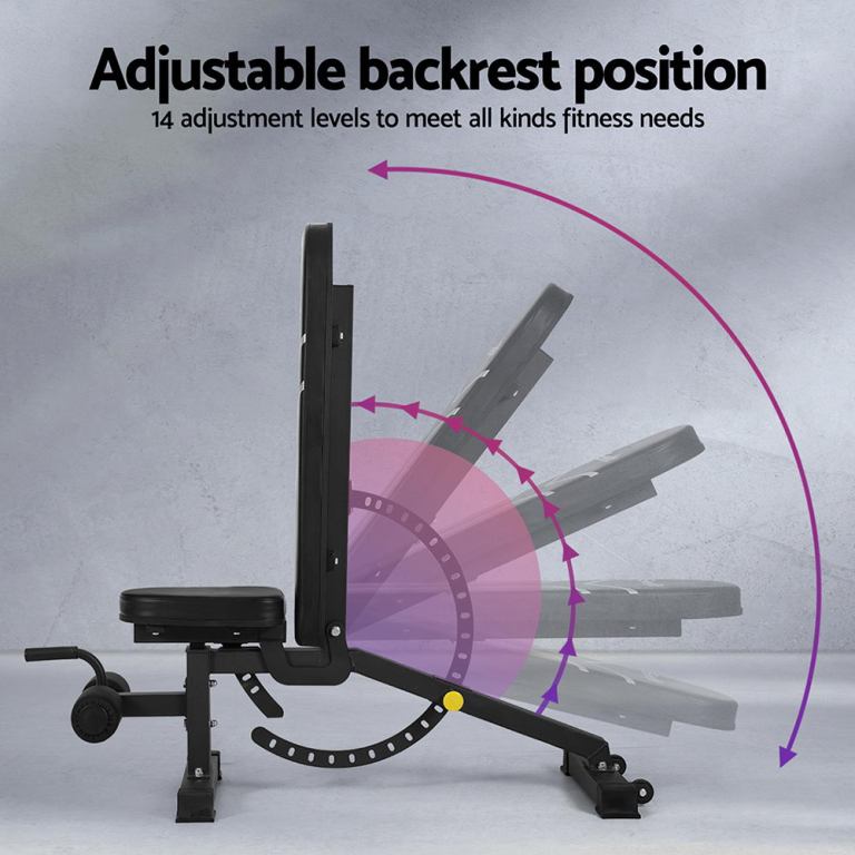 everfit weight bench adjustable fid bench press home gym 450kg capacity