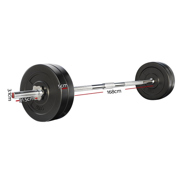 everfit 28kg barbell set weight plates bar lifting bench 168cm everfit 28kg barbell set weight plates bar lifting bench 168cm