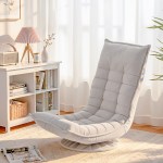 floor sbl 0609a bg 202604101538 00.jpg Light grey floor lounge chair by bookshelf