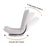 artiss swivel floor chair 5 adjustable foldable lounge seat floor sofa chair grey Adjustable floor chair with 360-degree swivel base