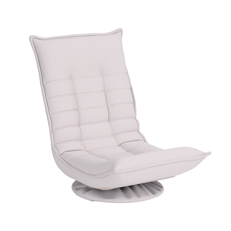 artiss swivel floor chair 5 adjustable foldable lounge seat floor sofa chair grey Light grey upholstered swivel floor chair