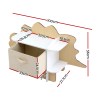 keezi dinosaur kids bookshelf 2 tier children's bookcase wooden with with fabric drawer, toddler bookshelf toy storage organizer for preschool, kids room, playroom, nursery keezi dinosaur kids bookshelf 2 tier children's bookcase wooden with with fabric drawer, toddler bookshelf toy storage organizer for preschool, kids room, playroom, nursery